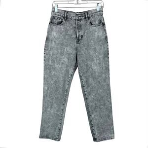 PacSun High Rise Straight Jeans Gray Acid Wash Cotton Denim Women's 27